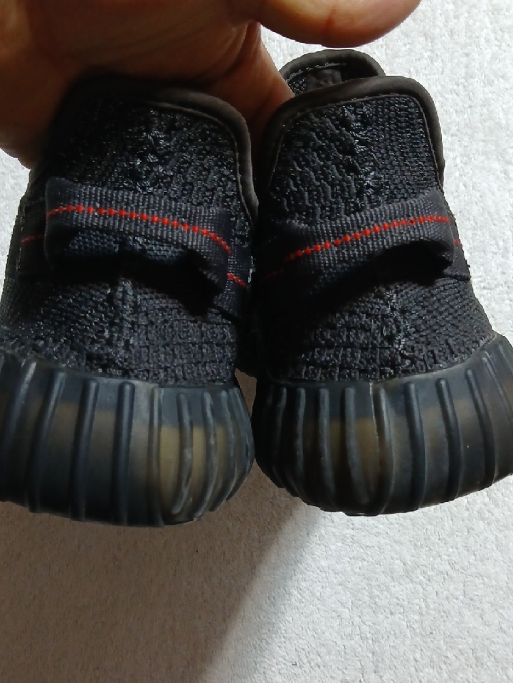 Adidas Yeezy 350 V2 Reflective Black Static Sneakers Size 9.5 Mens - Picture 7 of 10